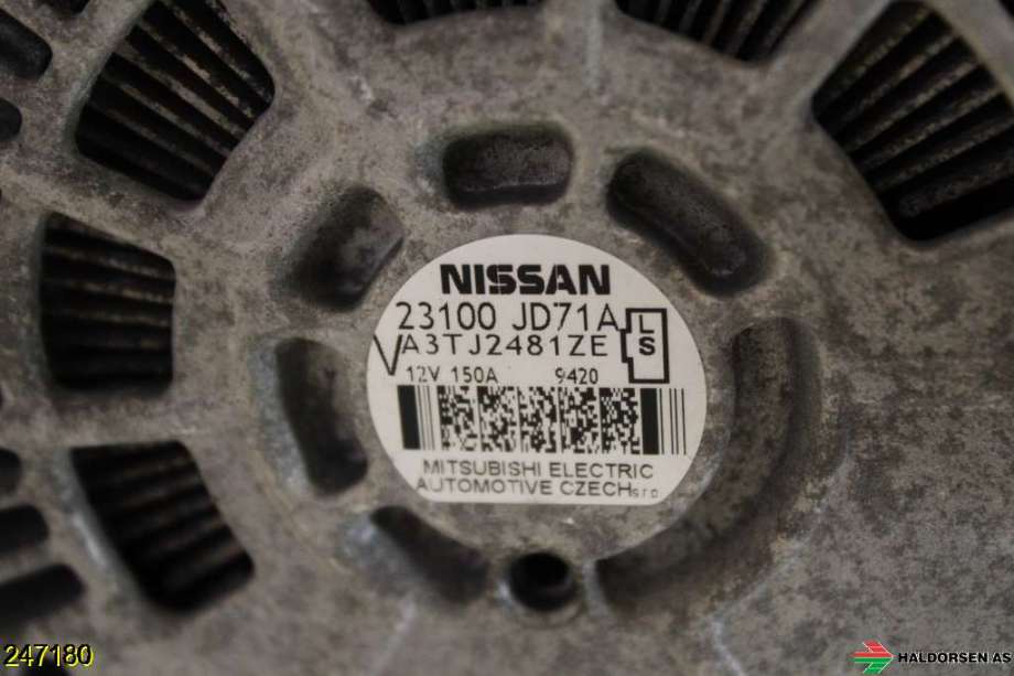 Dynamo til Nissan Qashqai 2007-2010 (Type I, Fase 1)  (NISSAN|23100JD71B|)