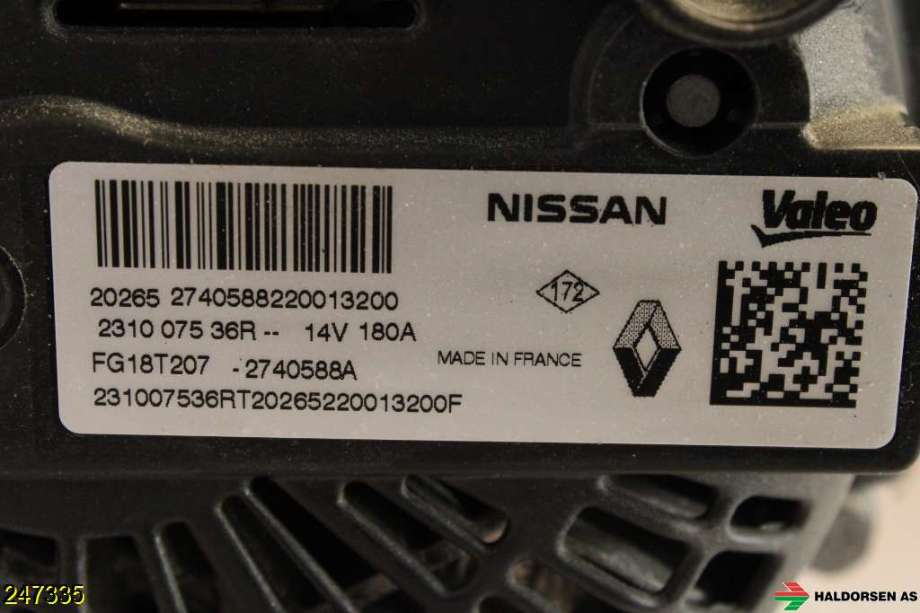 Dynamo til Nissan NV250 2020-->>  (NISSAN|2310000Q7L|)