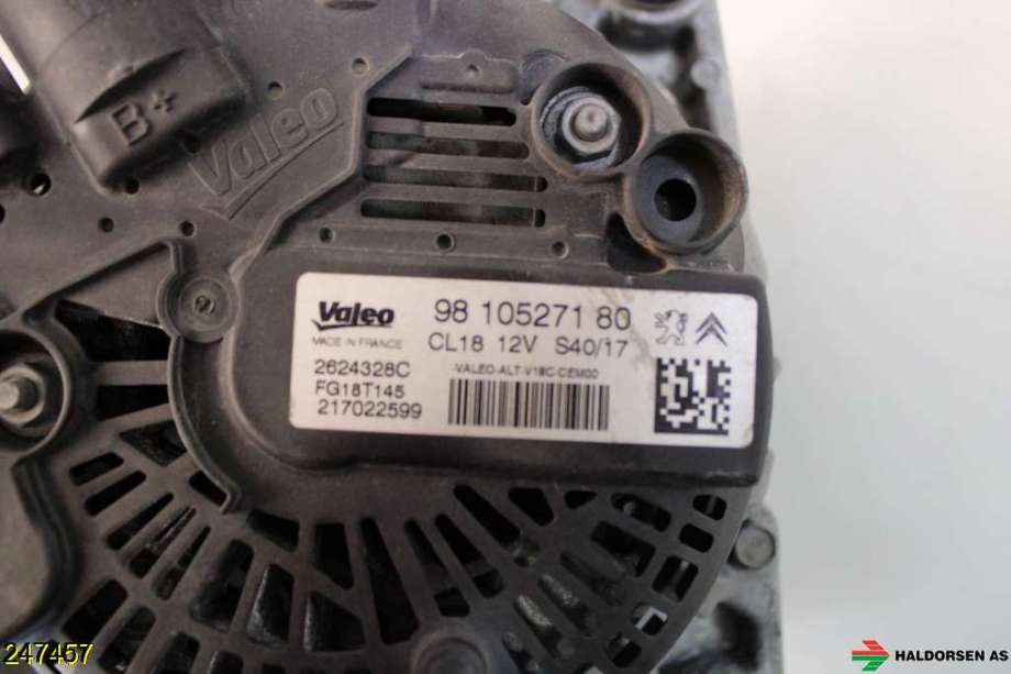 Dynamo til Citroën Jumpy 2016-->> (Type III)  (CITROEN|98 105 271 80|16 128 170 80|)