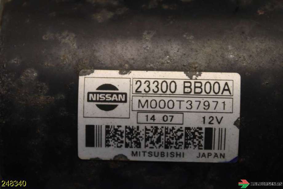 Starter til Nissan Qashqai 2010-2014 (Type I, Fase 2)  (NISSAN|23300BB00B|23300BB00A|)