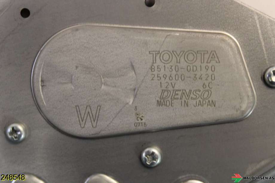Viskermotor bakrute til Toyota Yaris 2014-2020 (Type III, Fase 2)  (TOYOTA|851300D190|)
