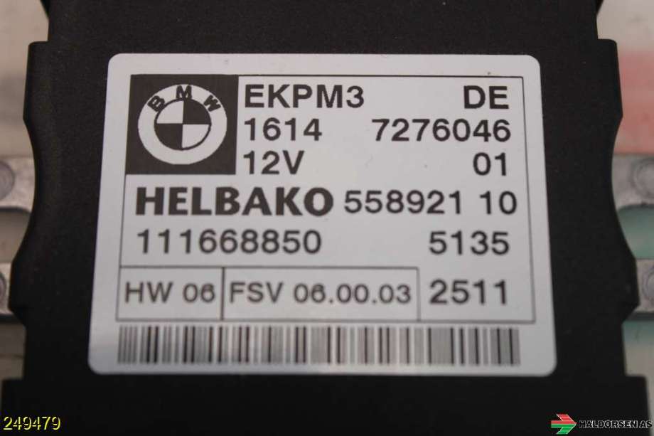 Styreenhet drivstoffpumpe til BMW X5 2007-2013 (E70) (E70) (BMW|16 14 7 407 513||BMW EKPM3)