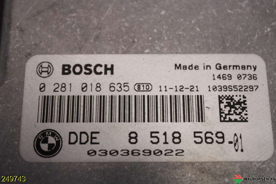 Styreenhet motor til BMW 1-Serie 2011-2015 (Fase 1) (F20/F21) (F20/F21) (BMW||8 518 569-01)