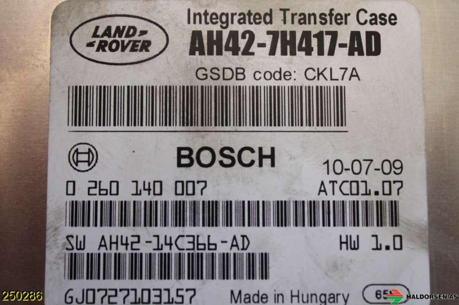 Styreenhet girkasse til Land Rover Discovery 2009-2017 (Type IV) (LAND-ROVER||AH42-7H417-AD)