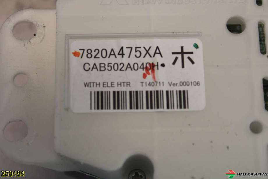 Varmeapparat betjening til Mitsubishi Outlander 2012-2015 (Type III, Fase 1) (MITSUBISHI|7820A475XA|)