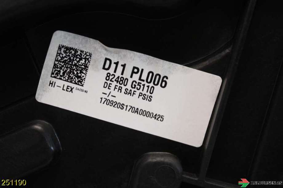 Ruteheis høyre til Kia Niro 2016-2021  (KIA||82480 G5110)