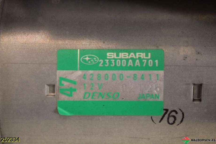 Starter til Subaru Forester 2013-2019 (Type IV)  (SUBARU|23300AA701|)