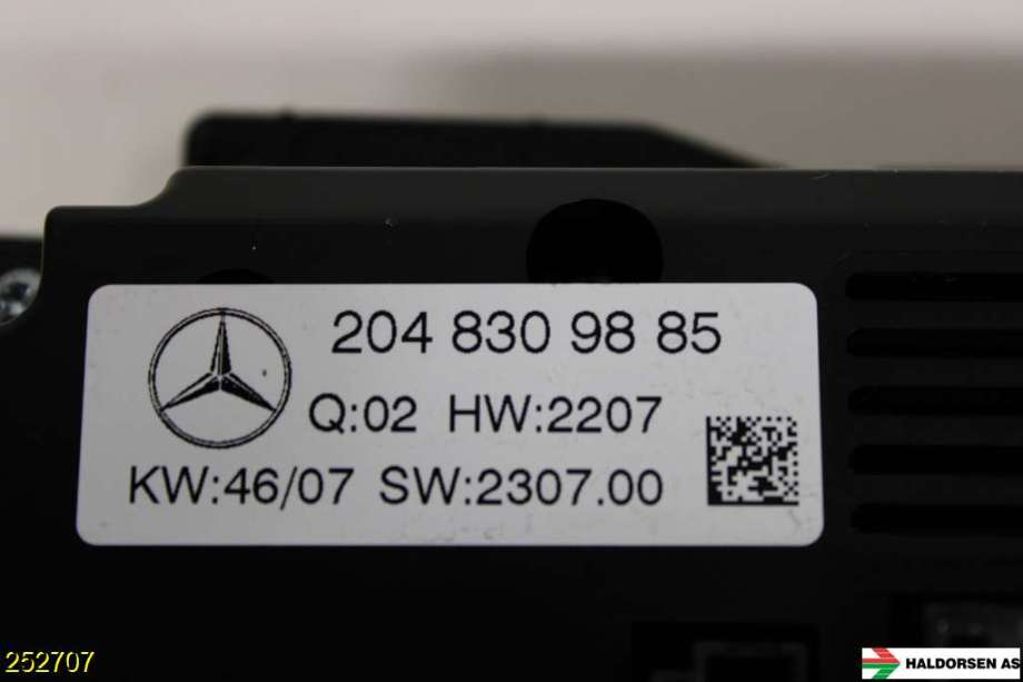 Varmeapparat betjening til Mercedes C-Klasse 2007-2011 (Fase 1) (W204) (W204) (MERCEDES|A 204 830 82 85||A 204 830 98 85)
