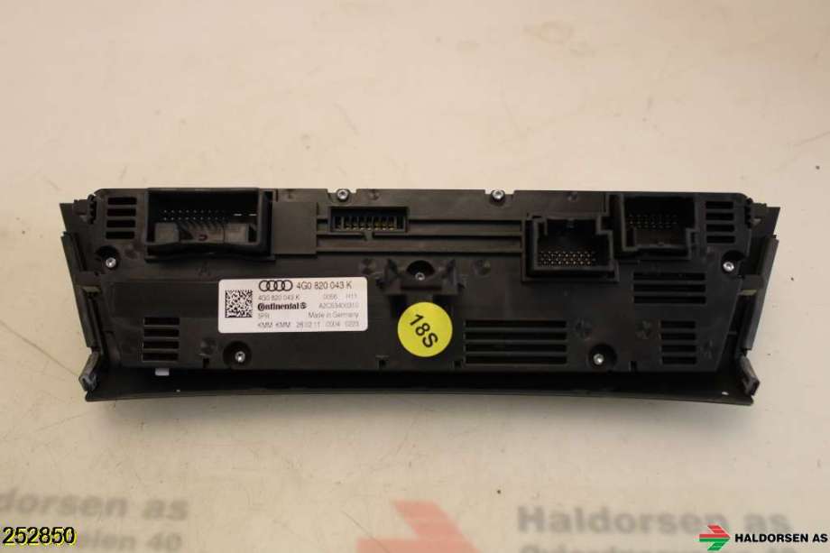 Varmeapparat betjening til Audi A7 2010-2014 (Type I, Fase 1)  (AUDI|4G0 820 043 BD 5PR||4G0 820 043 K)