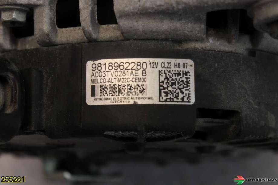 Dynamo til Peugeot Partner 2019-->> (Type III)  (PEUGEOT|98 189 622 80|)