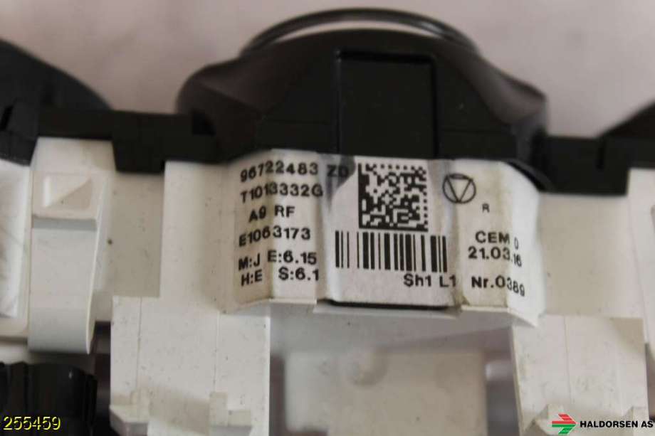 Varmeapparat betjening til Peugeot 208 2012-2019 (Type I)  (PEUGEOT|96 722 483 80|)