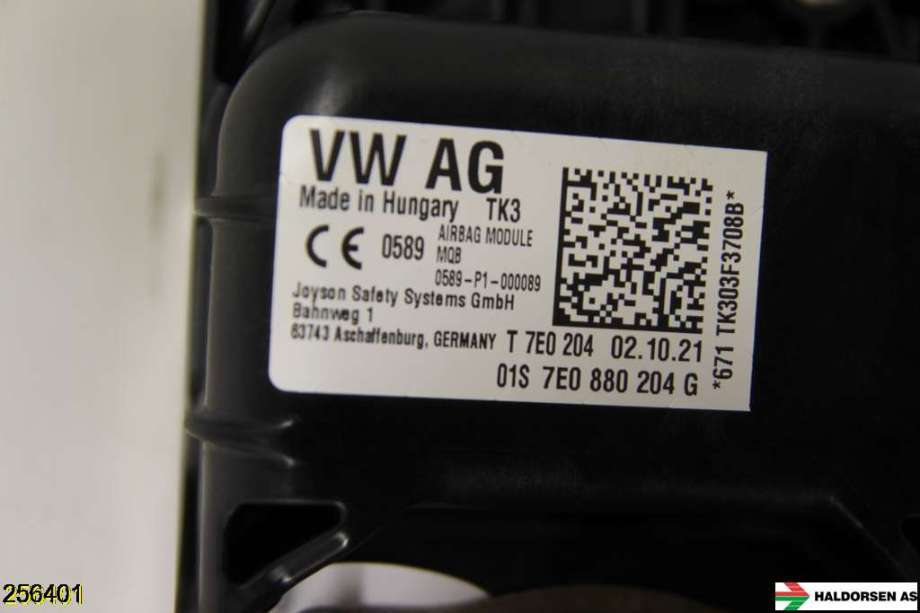 Airbag passasjer til VW Transporter / Caravelle 2019-->> (T6.1) (T6.1) (VOLKSWAGEN|7E0 880 204 G|)