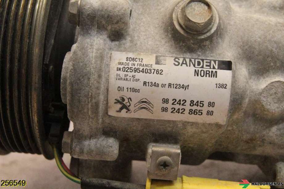 Aircondition kompressor til Peugeot 508 2014-2018 (Type I, Fase 2)  (PEUGEOT|96 780 389 80||98 242 845 80)