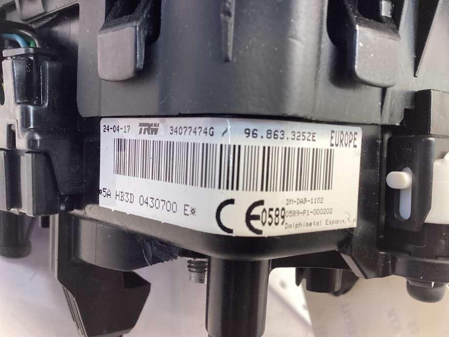 Airbag rattpute til Peugeot 508 2014-2018 (Type I, Fase 2)  (PEUGEOT|4112 QG|)