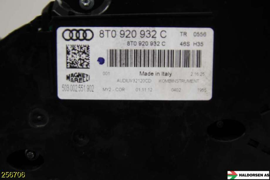 Instrumentpanel til Audi A5 2007-2016 (Type I) (AUDI|8T0 920 932 C|)