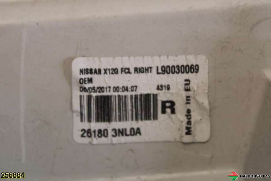 Frontlykt høyre halogen til Nissan Leaf 2011-2017 (Type I)  (NISSAN|9636331680||L90030069)