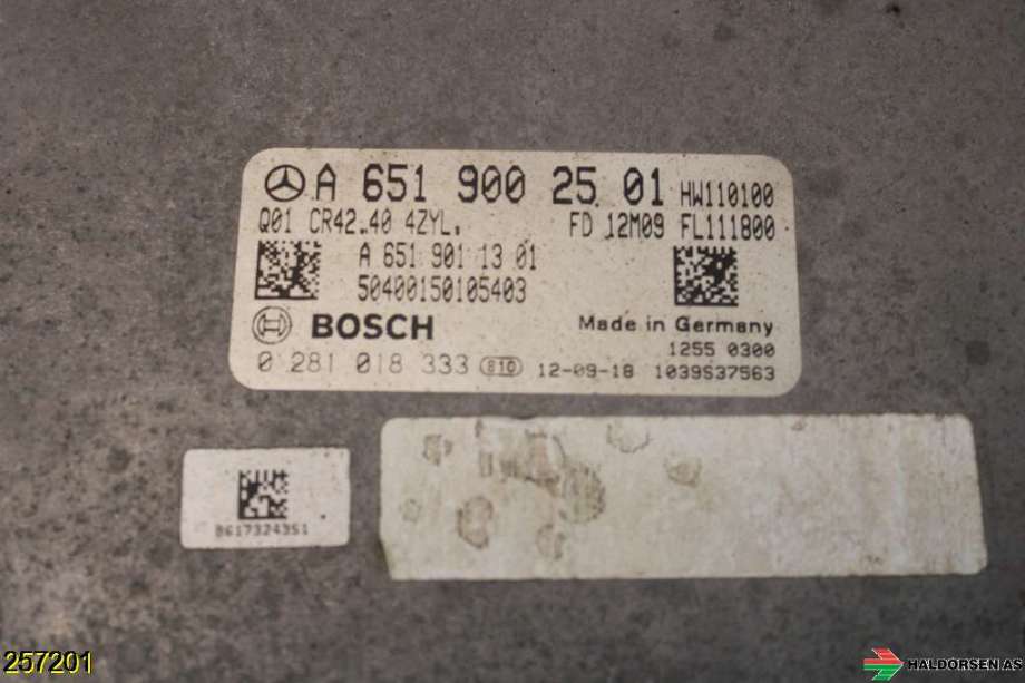 Styreenhet motor til Mercedes GLK 2008-2015 (X204) (X204) (MERCEDES|A 651 900 25 01|)