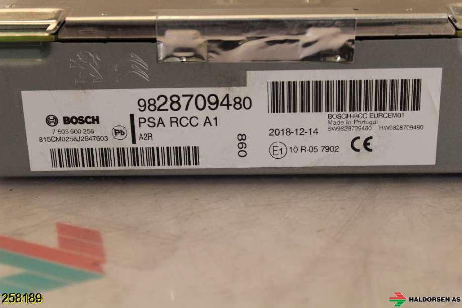 Bilstereo til Peugeot Partner 2019-->> (Type III)  (PEUGEOT|16 314 832 80|)