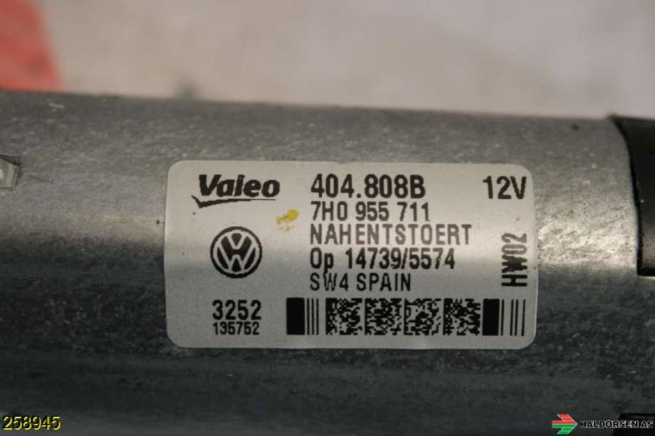 Viskermotor bakrute til VW Transporter / Caravelle 2009-2015 (Fase 2) (T5) (T5) (VOLKSWAGEN|7H0 955 711|)