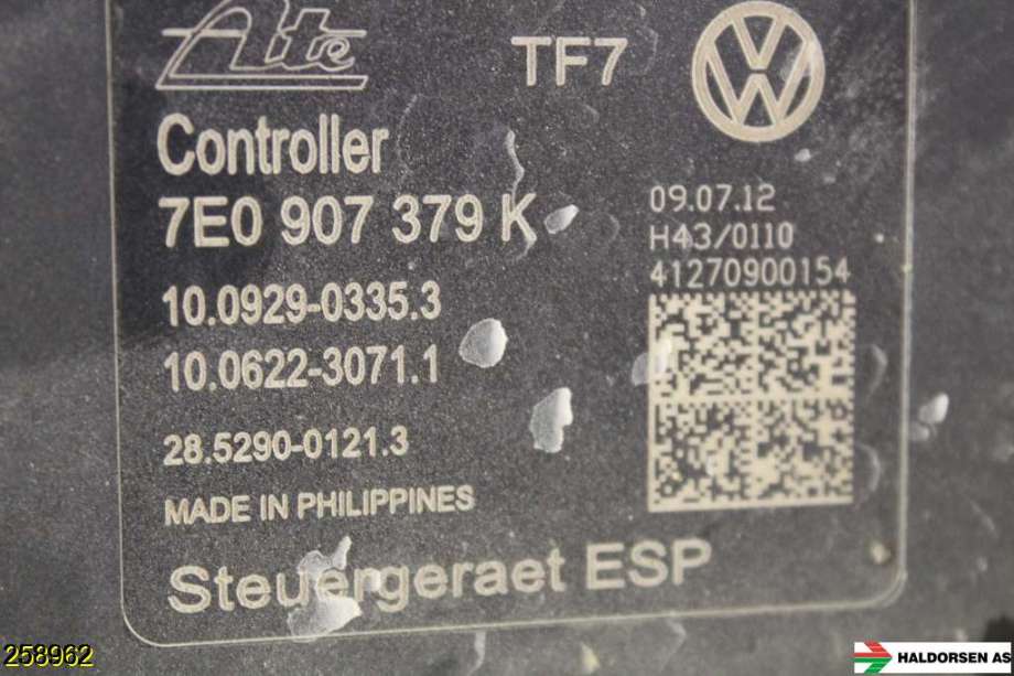 ABS sentral til VW Transporter / Caravelle 2009-2015 (Fase 2) (T5) (T5) (VOLKSWAGEN|7E0 614 517 H|)