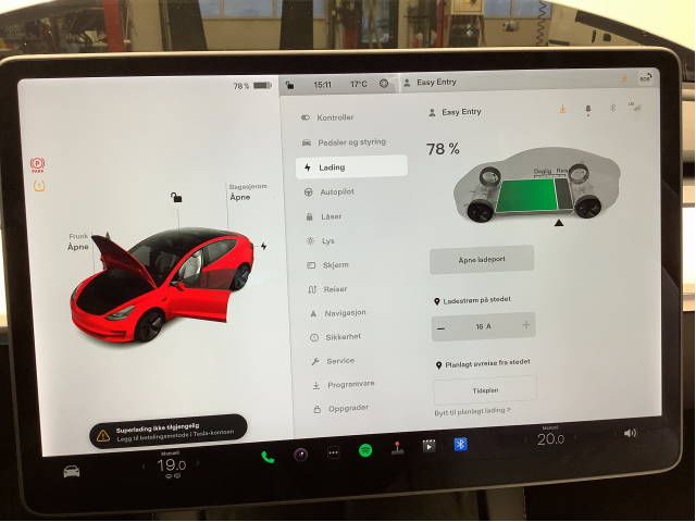 Instrument kjørecomputer til Tesla Model 3 2018-2023 (Fase 1)  (TESLA|1089543-00-J|)