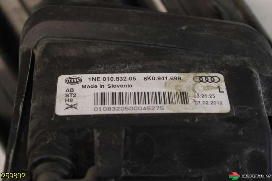 Tåkelykt venstre foran til Audi A4 2007-2014 (Type IV) (B8) (B8) (AUDI|8K0 941 699 B|)