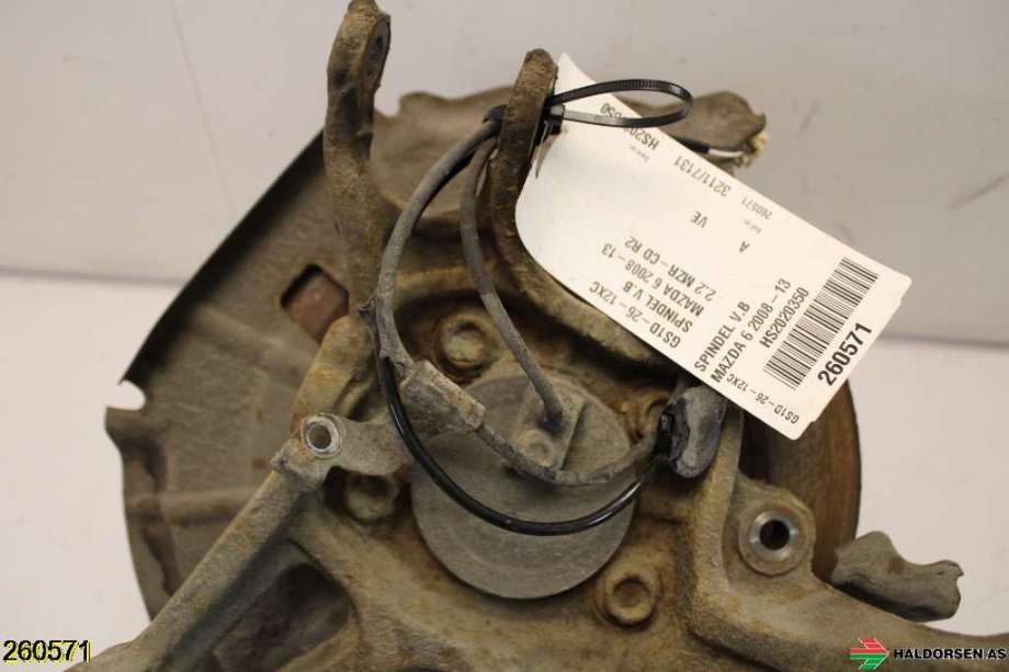 Hjulspindel venstre bak til Mazda 6 2010-2013 (Type II, Fase 2)  (MAZDA|GS1D-26-12XC|)