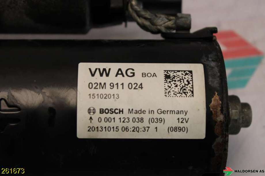 Starter diesel til VW Caddy 2010-2015 (Type III, Fase 2)  (VOLKSWAGEN|02M 911 024 P|)