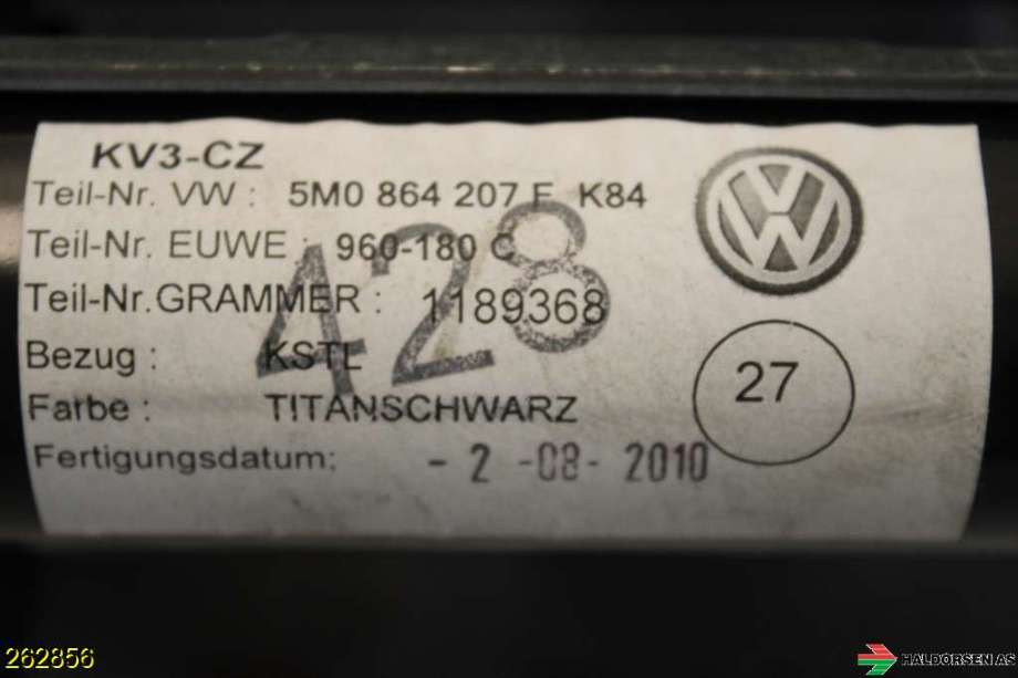 Sete armlene lokk til VW Tiguan 2011-2016 (Type I, Fase 2)  (VOLKSWAGEN|5M0 864 208 B|)
