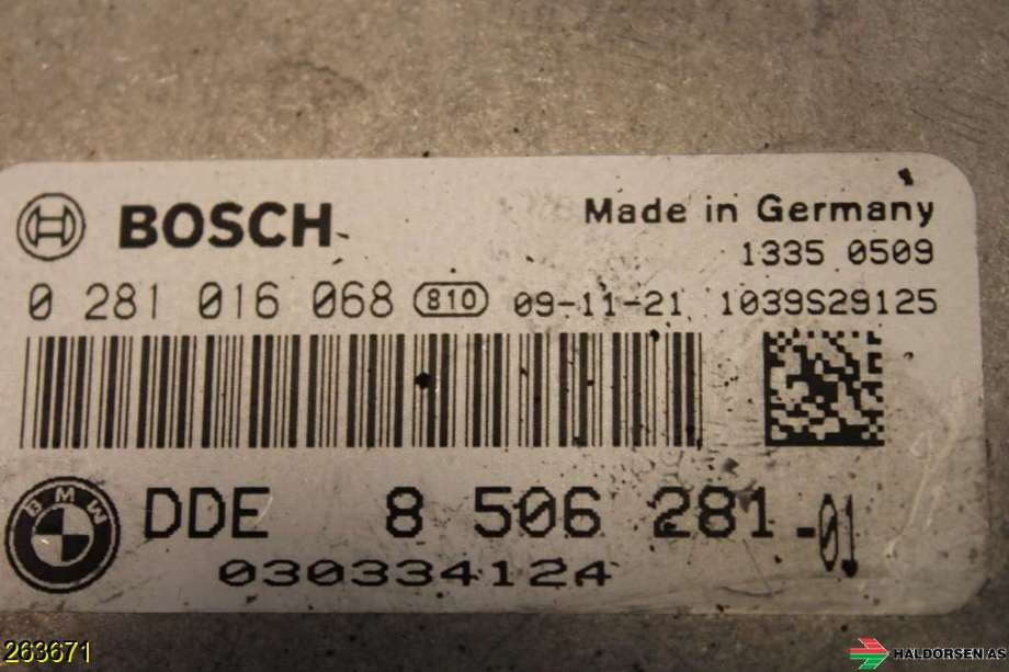 Styreenhet motor til BMW 1-Serie 2004-2011 (E81/E82/E87/E88) (E81/E82/E87/E88) (BMW|13 61 8 512 588|)