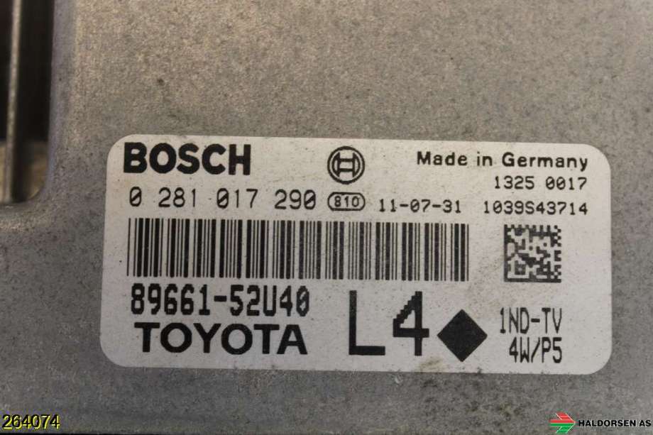 Styreenhet motor til Toyota Urban Cruiser 2009-2014 (TOYOTA|8966152U40|)