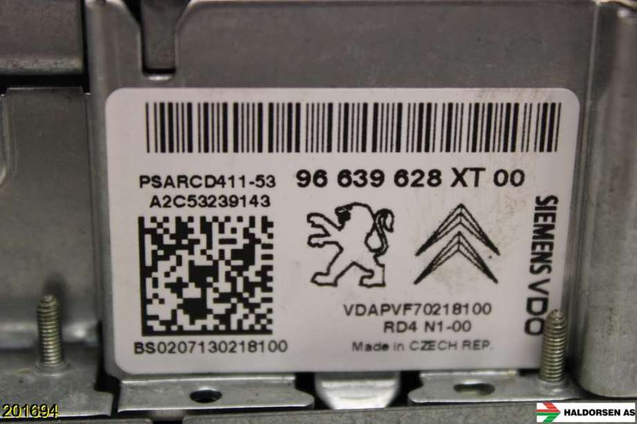 Bilstereo til Citroën Jumpy 2007-2016 (Type II)  (CITROEN||96 639 628 XT 00)