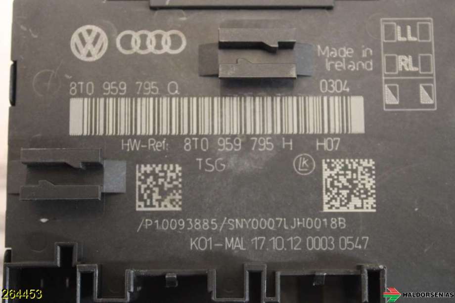 Styreenhet dør høyre bak til Audi A5 2007-2016 (Type I)  (AUDI||8TO 959 795 Q)
