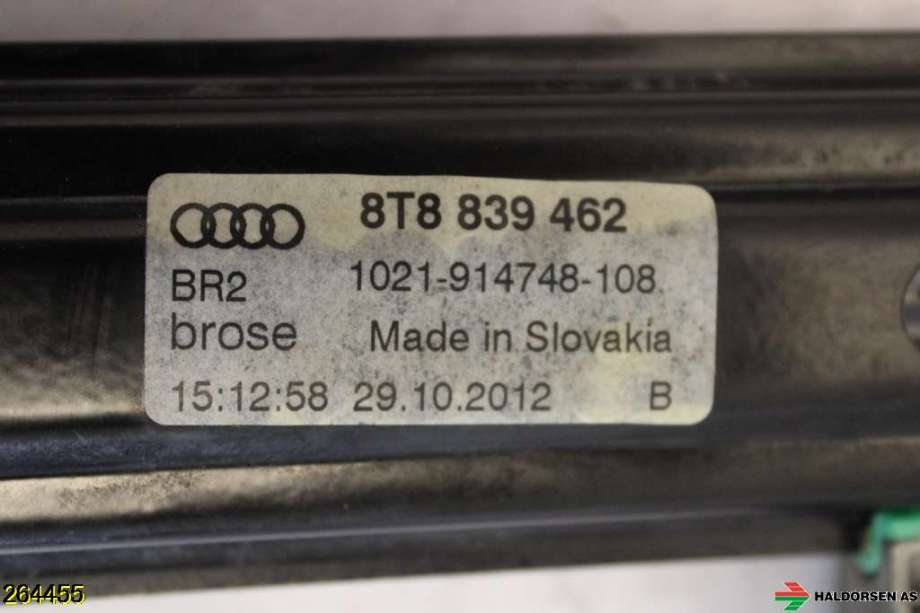 Ruteheis høyre til Audi A5 2007-2016 (Type I)  (AUDI||8T8 839 462)