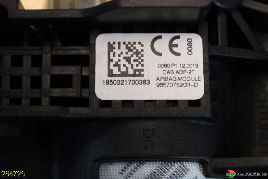 Airbag rattpute til Renault Kangoo 2008-2021 (Type II)  (RENAULT|985707520R|)