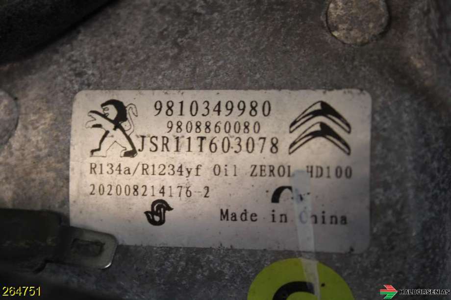 Aircondition kompressor til Citroën Berlingo 2019-->> (Type III)  (CITROEN|98 301 488 80|)