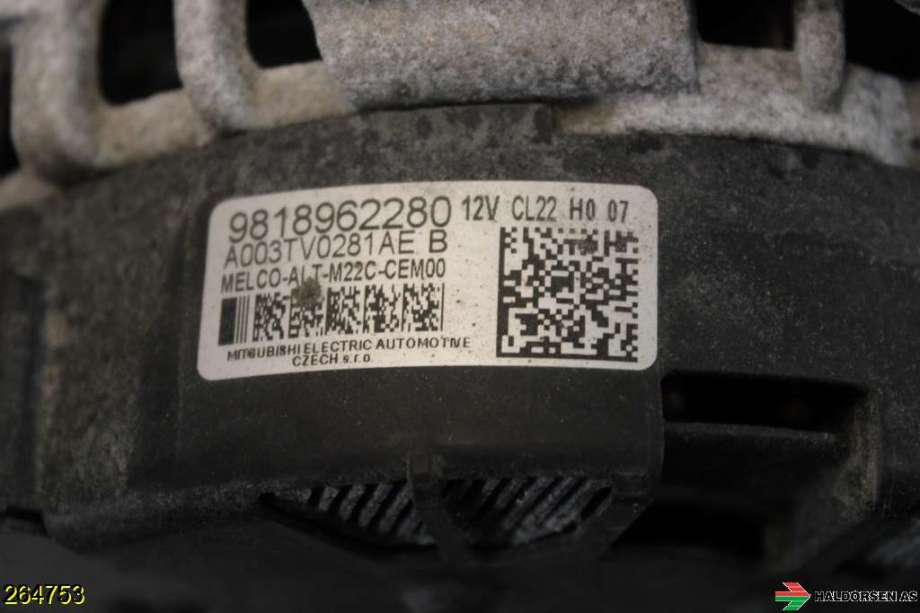 Dynamo til Citroën Berlingo 2019-->> (Type III)  (CITROEN|98 189 622 80|)