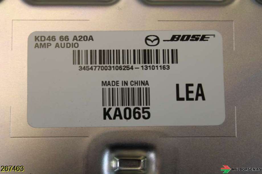 Styreenhet diverse til Mazda CX-5 2012-2017 (Type I)  (MAZDA|KD46 66 A20A|)