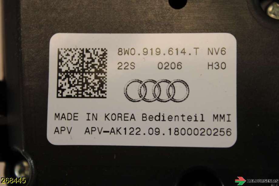 Diverse deler til Audi A4 2015-2019 (Type V, Fase 1) (B9) (B9) (8W0 919 614 T|)
