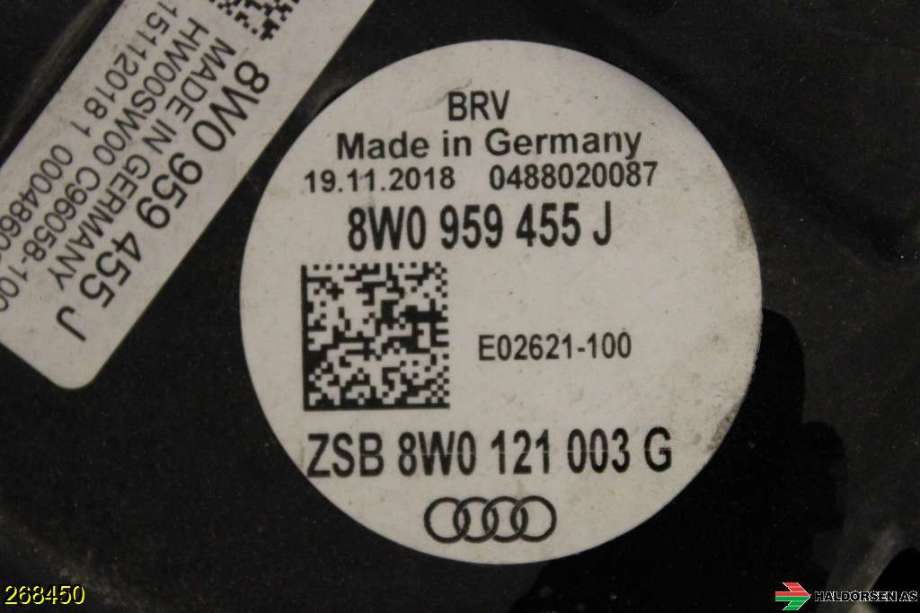 Kjølevifte til Audi A4 2015-2019 (Type V, Fase 1) (B9) (B9) (8W0 959 455 J|)