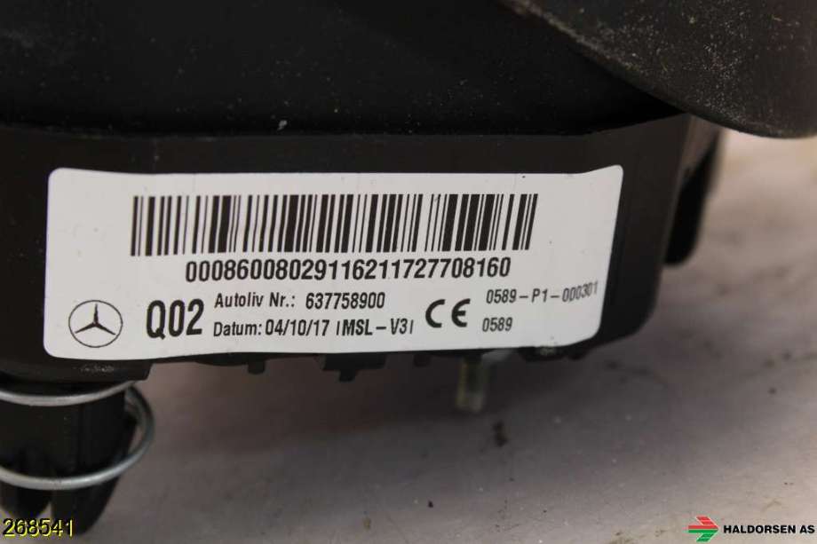 Airbag rattpute til Mercedes X-Klasse 2017-2020  (MERCEDES|A 000 860 08 02|)
