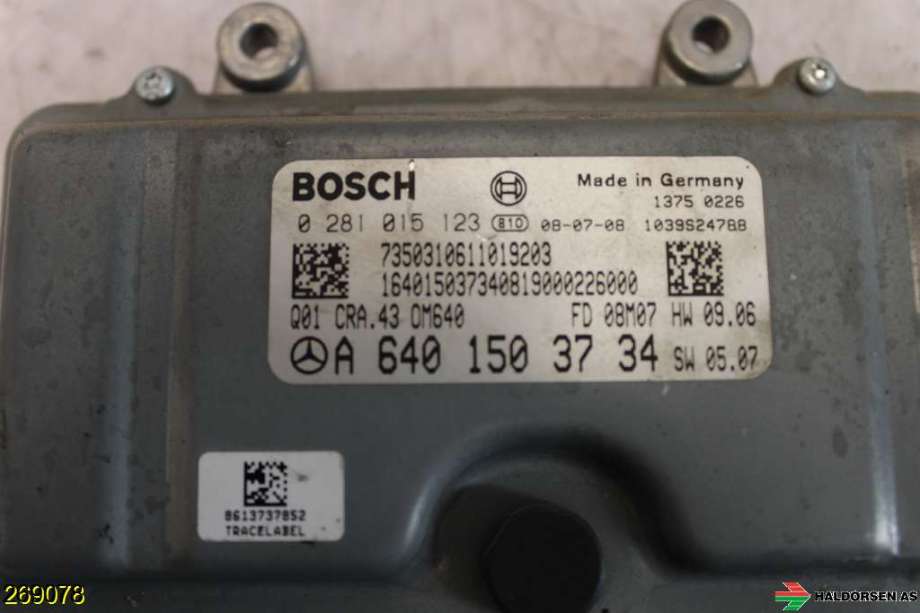 Styreenhet motor til Mercedes B-Klasse 2008-2011 (Fase 2) (W245) (W245) (MERCEDES|A 640 150 80 34|)