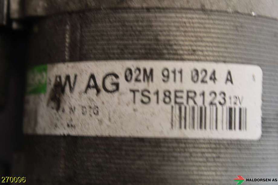 Starter diesel til VW Tiguan 2007-2011 (Type I, Fase 1)  (VOLKSWAGEN|02M 911 024  X|)