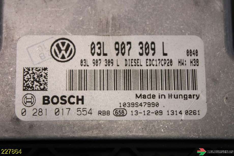 Styreenhet motor til VW Transporter / Caravelle 2009-2015 (Fase 2) (T5) (T5) (VOLKSWAGEN|03L 906 019 GR|)