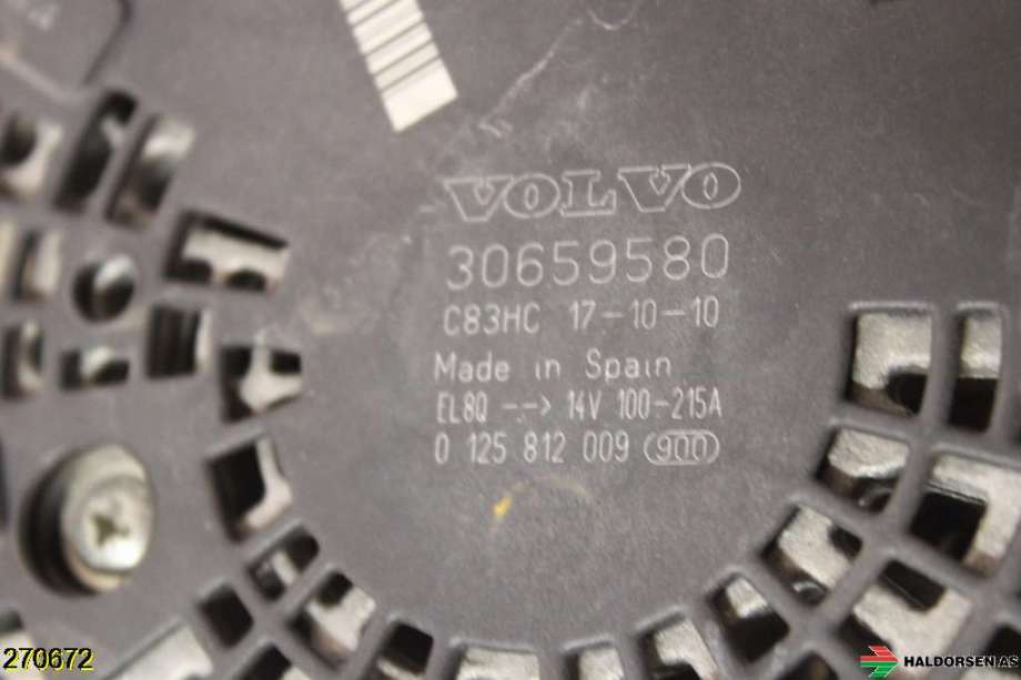 Dynamo til Volvo V60/V60 CC 2013-2018 (Type I, Fase 2)  (VOLVO|36010604|)
