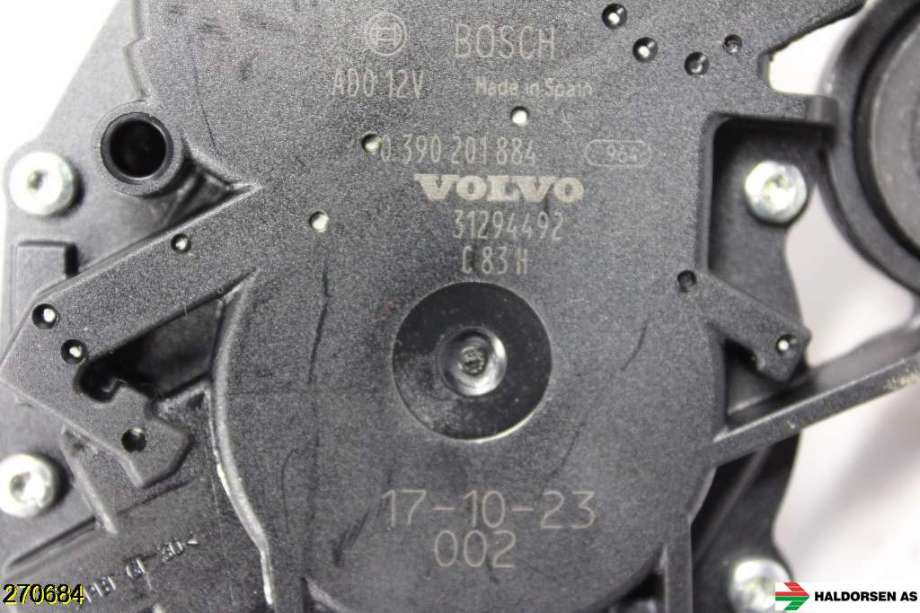Viskermotor bakrute til Volvo V60/V60 CC 2013-2018 (Type I, Fase 2)  (VOLVO|31294492|)