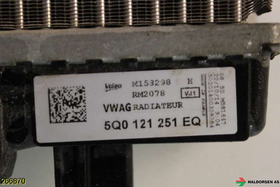 Radiator (automat gir) til Audi A3 2012-2016 (Type III, Fase 1)  (AUDI|5Q0 121 251 ES||5Q0 121251GJ)