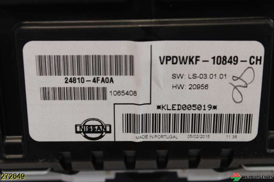 Instrumentpanel til Nissan E-NV200 2014-->>  (NISSAN|248104FA0A|)