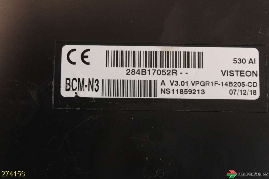 Styreenhet diverse til Renault Kangoo 2008-2021 (Type II)  (RENAULT||284B17052R)