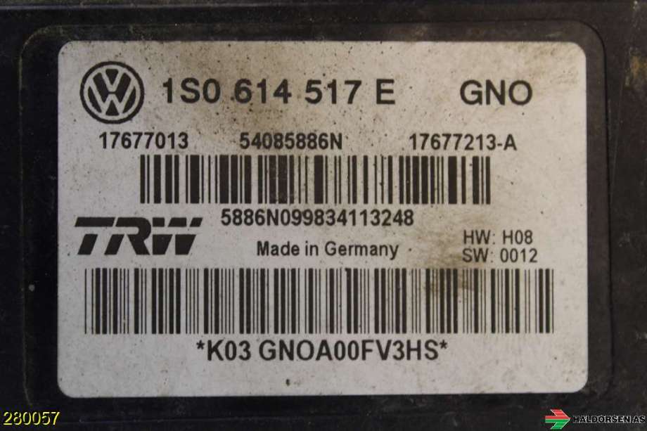 ABS sentral til VW E-Up 2013-2019  (VOLKSWAGEN||1S0614517E)